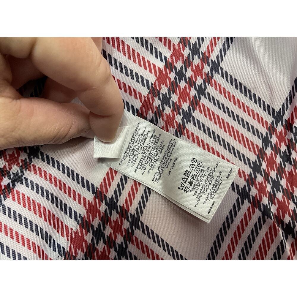 BROOKS BROTHERS Red Fleece Women's Red Cotton Viscose Stretch Blazer Size 12 - Picture 15 of 16